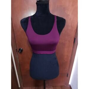 Athletic Works Girls Strappy Back Sports Bra Sz 36 Deep Purple